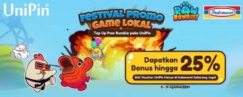 Festival Promo Game Lokal – Top Up Paw Rumble di UniPin dan Dapatkan Bonus hingga 25%